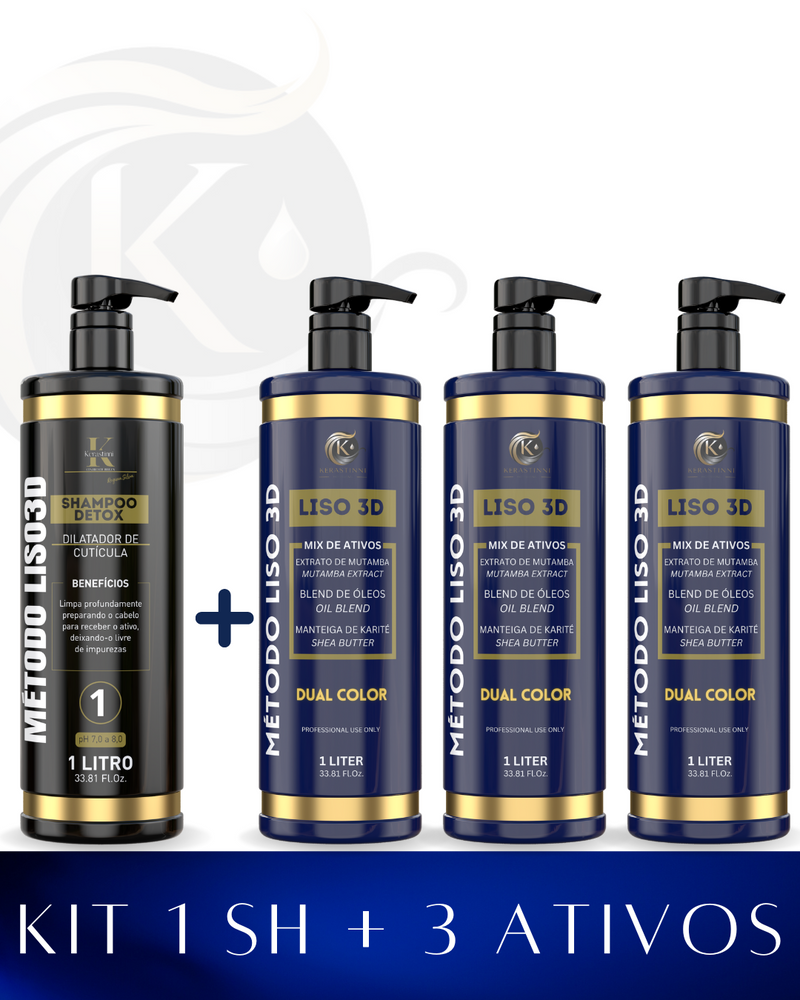 3 Ativos Método 3D + 1 Shampoo Detox