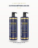 O que vem no kit: 2 ativos Método Liso 3D de 1 litro cada