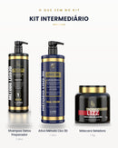 O que vem no Kit Intermediário: shampoo detox, ativo e máscara seladora